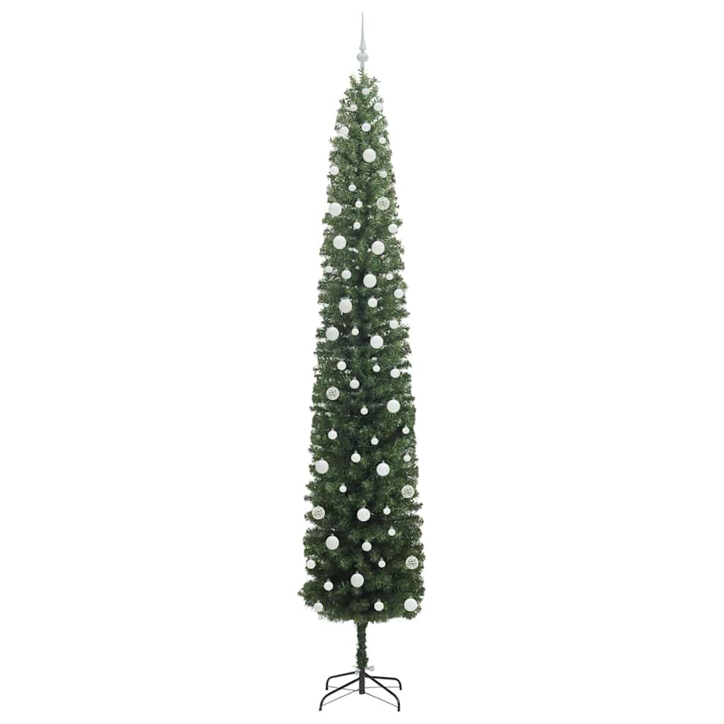 Mű karácsonyfa 300 LED-del Zöld 270 cm PVC, acél és műanyag