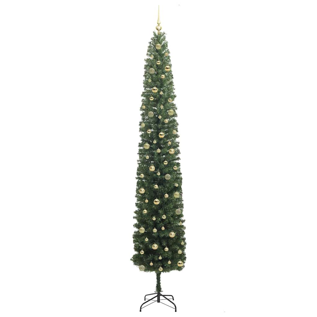 Mű karácsonyfa 300 LED-del Zöld 270 cm PVC, acél és műanyag