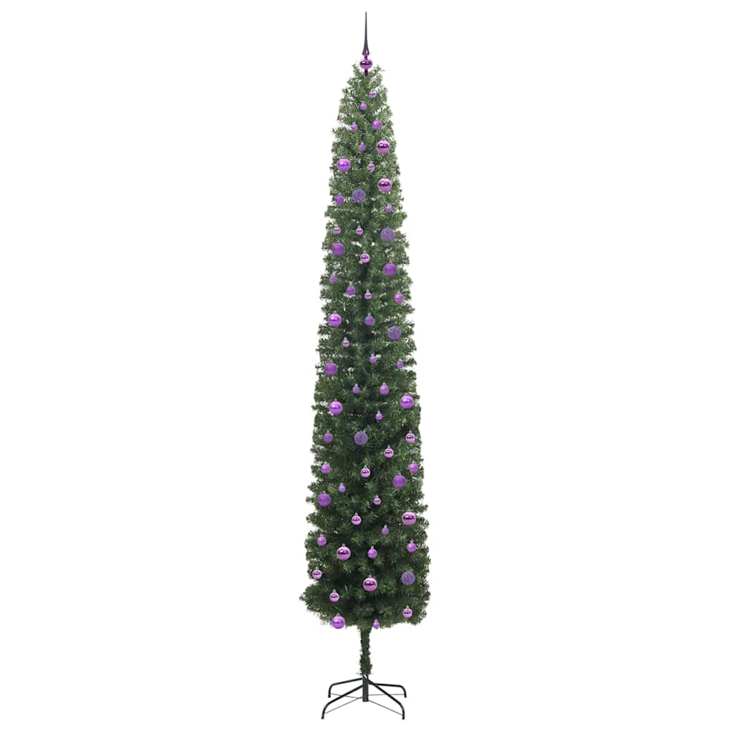 Mű karácsonyfa 300 LED-del Zöld 270 cm PVC, acél és műanyag