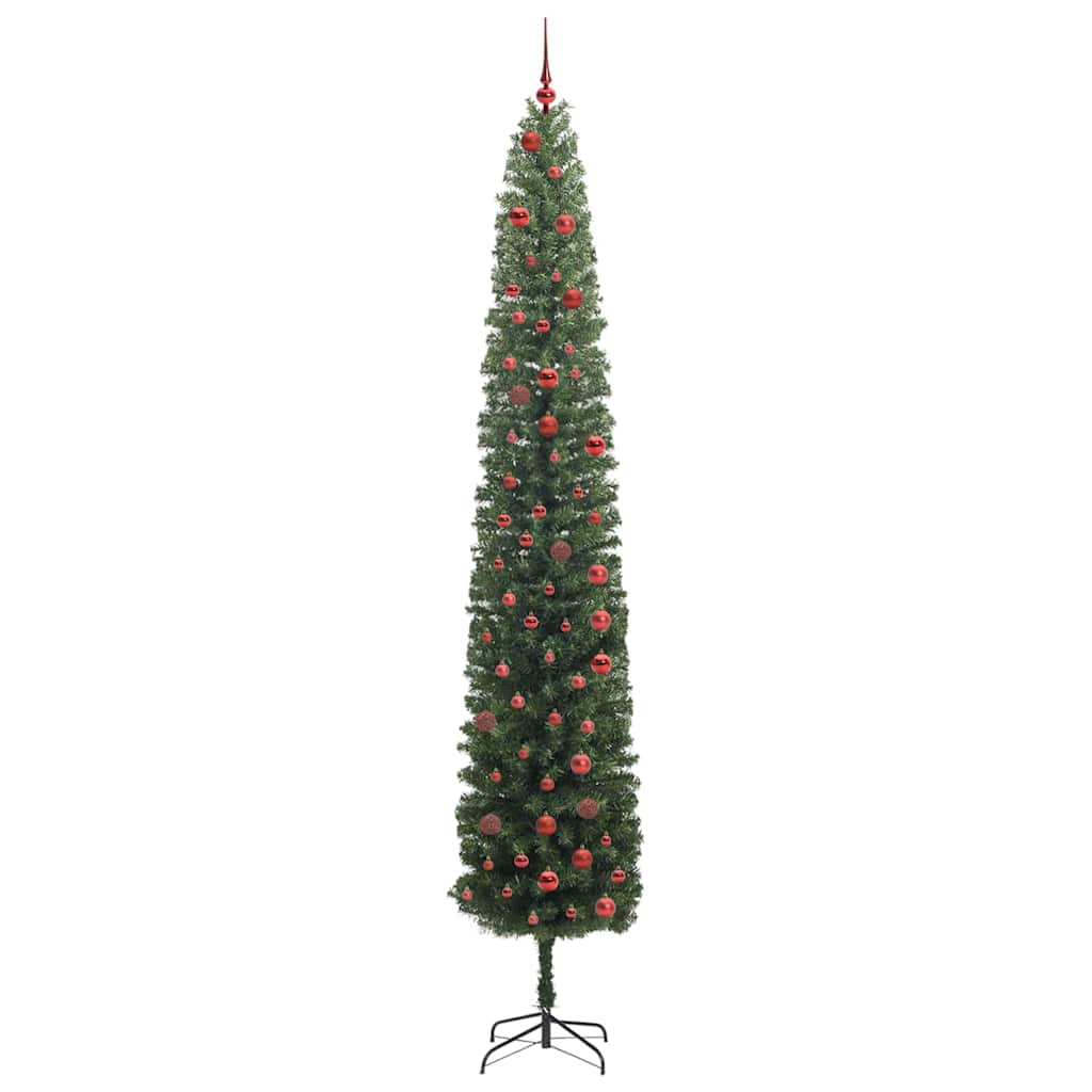 Mű karácsonyfa 300 LED-del Zöld 300 cm PVC, acél és műanyag