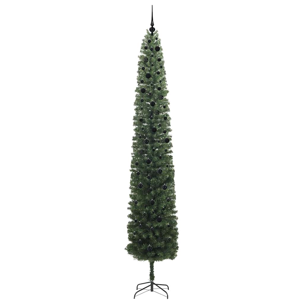 Mű karácsonyfa 300 LED-del Zöld 300 cm PVC, acél és műanyag