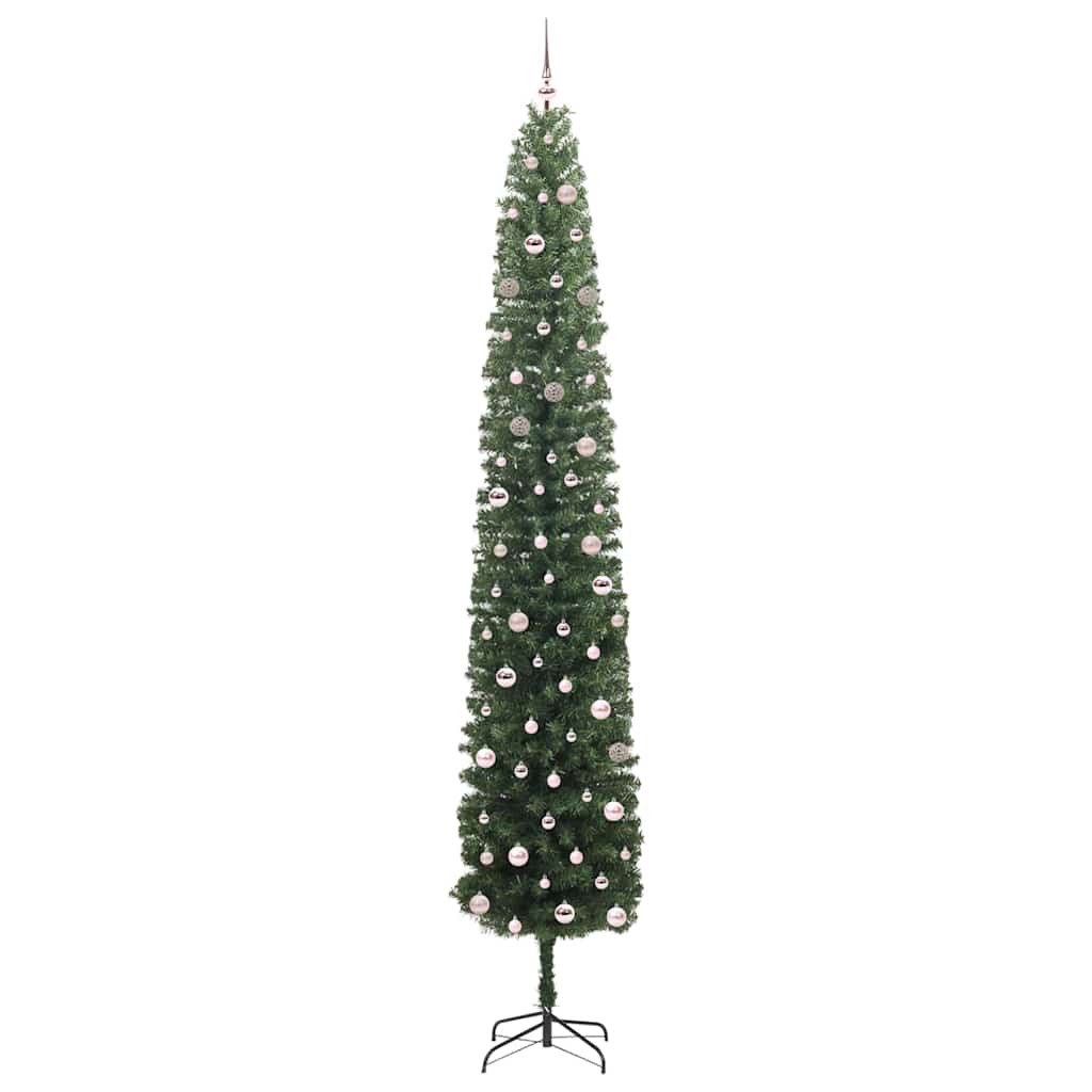 Mű karácsonyfa 300 LED-del Zöld 300 cm PVC, acél és műanyag