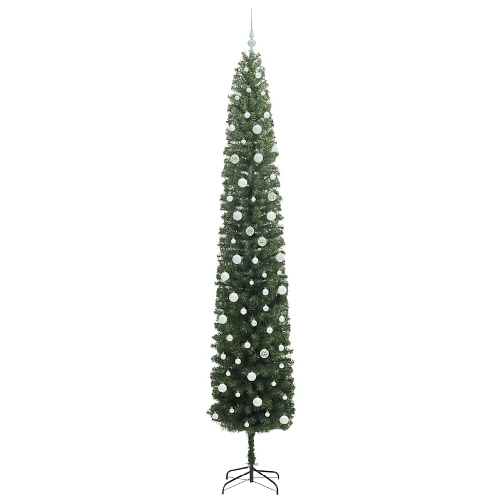 Mű karácsonyfa 300 LED-del Zöld 300 cm PVC, acél és műanyag