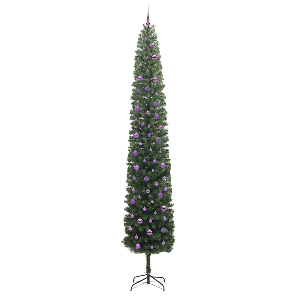 Mű karácsonyfa 300 LED-del Zöld 300 cm PVC, acél és műanyag