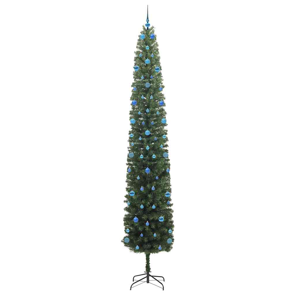 Mű karácsonyfa 300 LED-del Zöld 300 cm PVC, acél és műanyag