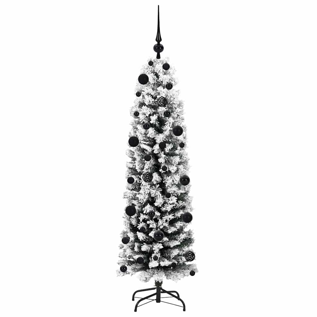 Mű karácsonyfa 150 LED-del Zöld 150 cm PVC, acél és műanyag