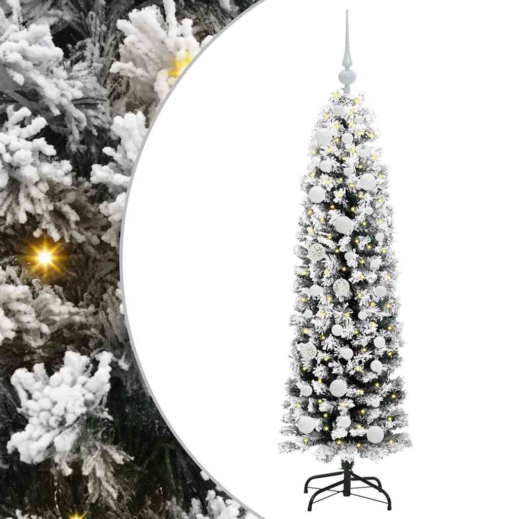 Mű karácsonyfa 150 LED-del Zöld 150 cm PVC, acél és műanyag