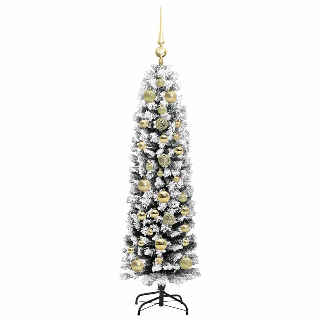 Mű karácsonyfa 150 LED-del Zöld 150 cm PVC, acél és műanyag