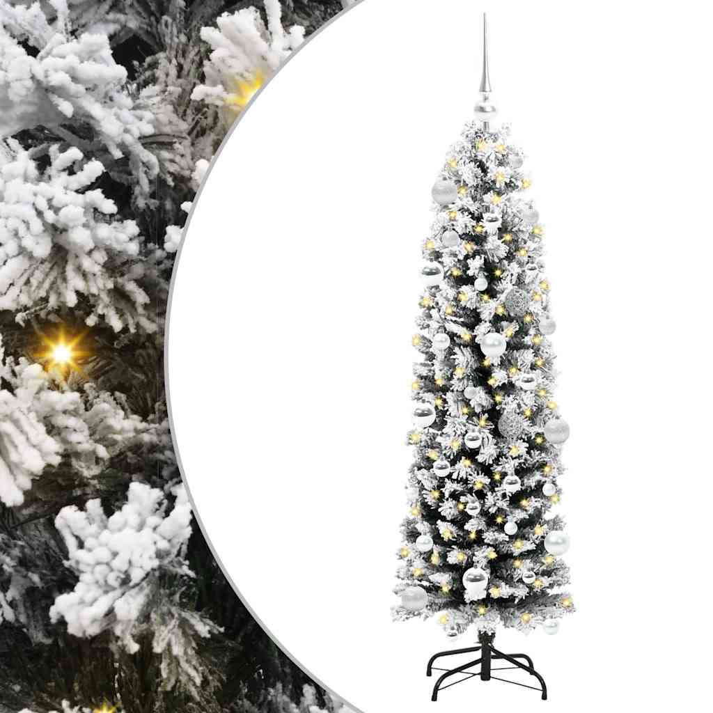 Mű karácsonyfa 150 LED-del Zöld 150 cm PVC, acél és műanyag