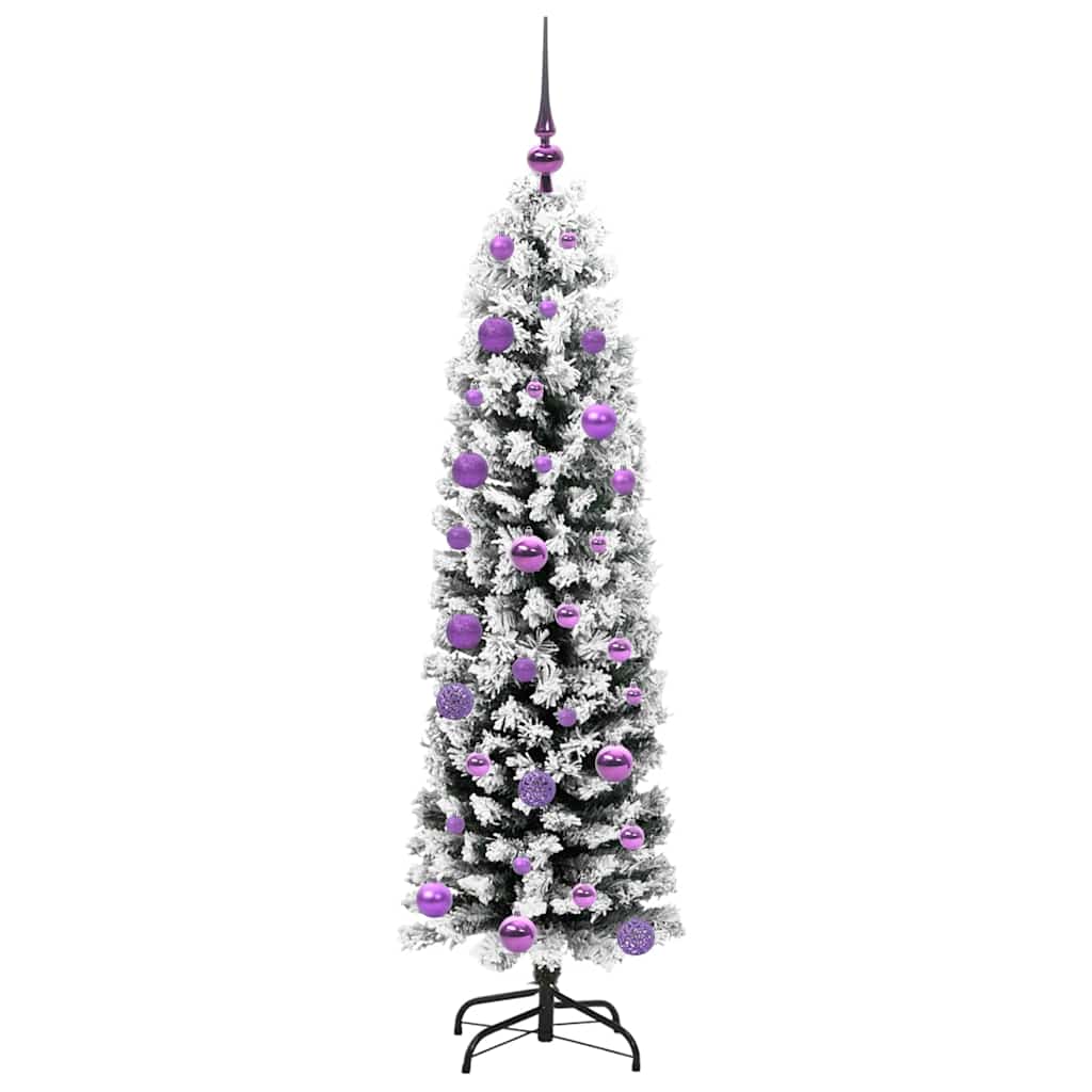 Mű karácsonyfa 150 LED-del Zöld 150 cm PVC, acél és műanyag