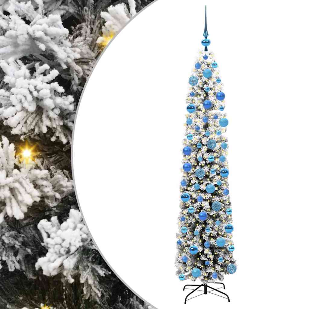 Mű karácsonyfa 300 LED-del Zöld 180 cm PVC, acél és műanyag