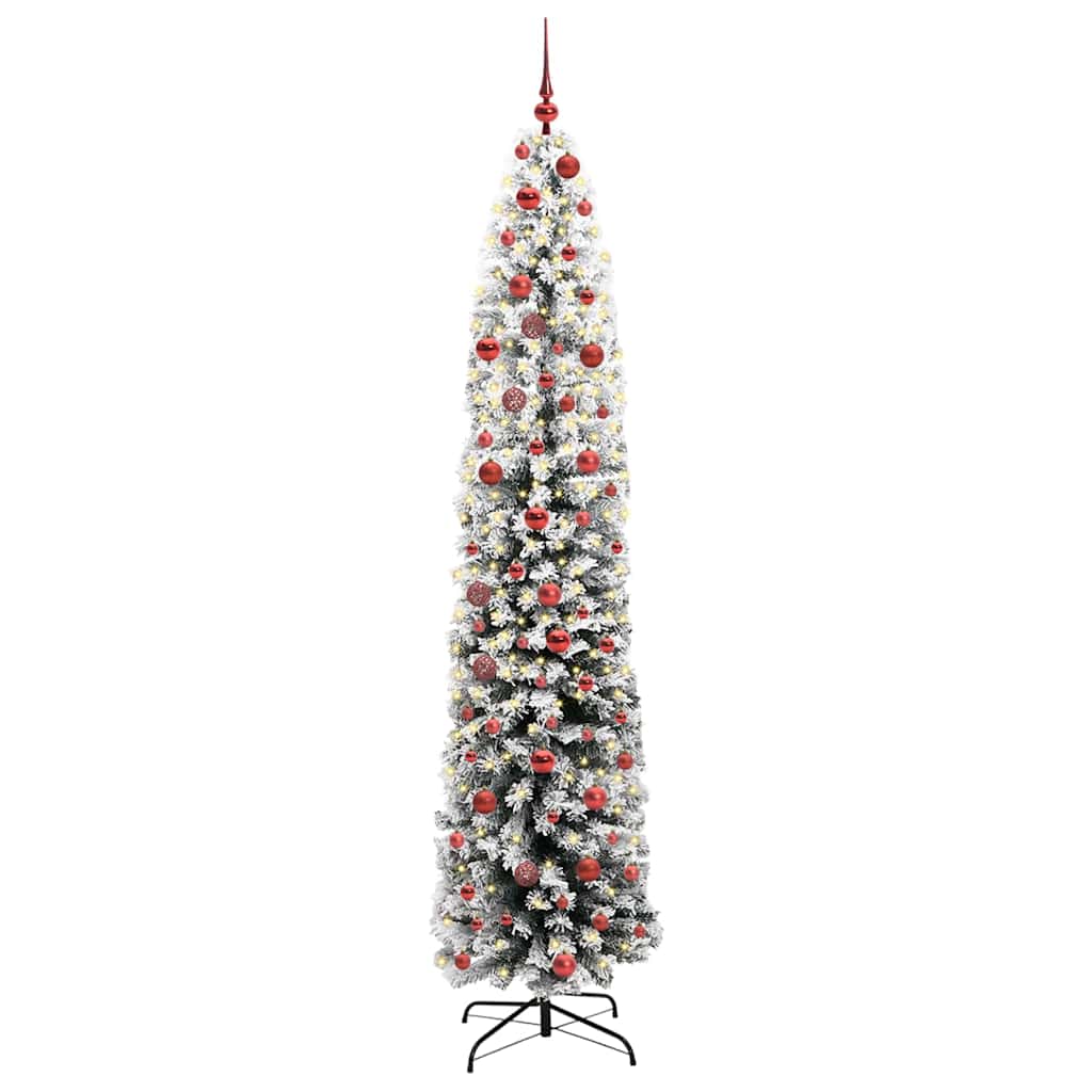 Mű karácsonyfa 300 LED-del Zöld 210 cm PVC, acél és műanyag