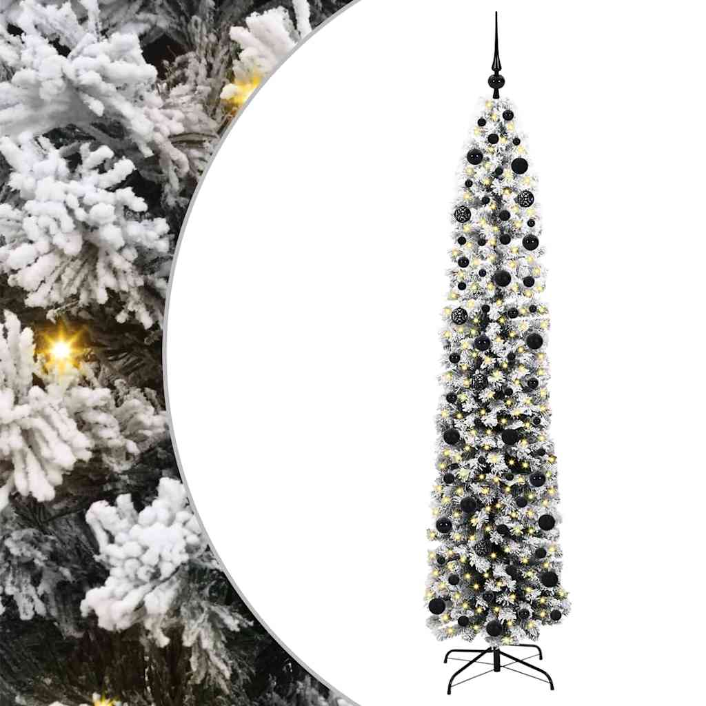 Mű karácsonyfa 300 LED-del Zöld 210 cm PVC, acél és műanyag