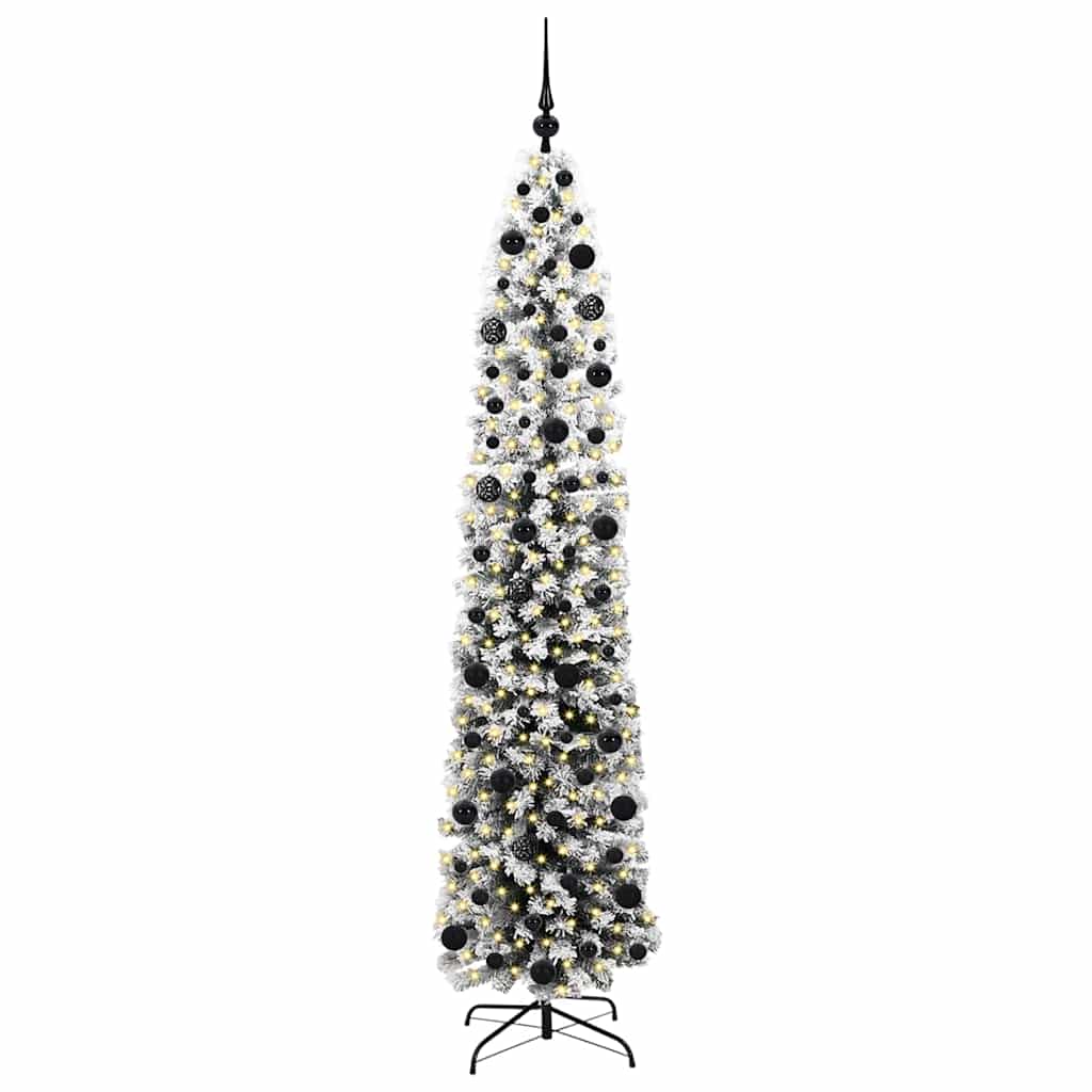 Mű karácsonyfa 300 LED-del Zöld 210 cm PVC, acél és műanyag