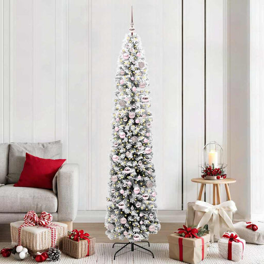 Mű karácsonyfa 300 LED-del Zöld 210 cm PVC, acél és műanyag