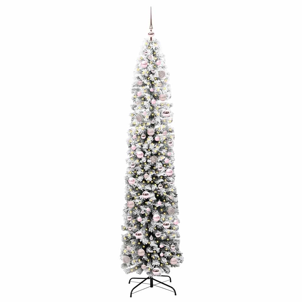 Mű karácsonyfa 300 LED-del Zöld 210 cm PVC, acél és műanyag