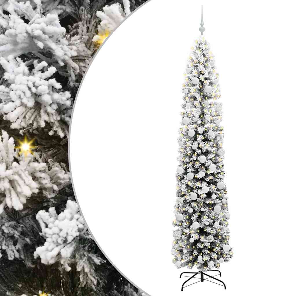 Mű karácsonyfa 300 LED-del Zöld 210 cm PVC, acél és műanyag