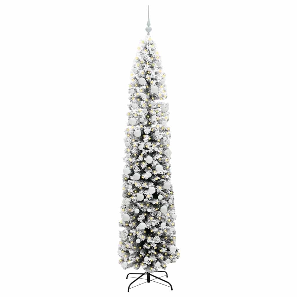 Mű karácsonyfa 300 LED-del Zöld 210 cm PVC, acél és műanyag