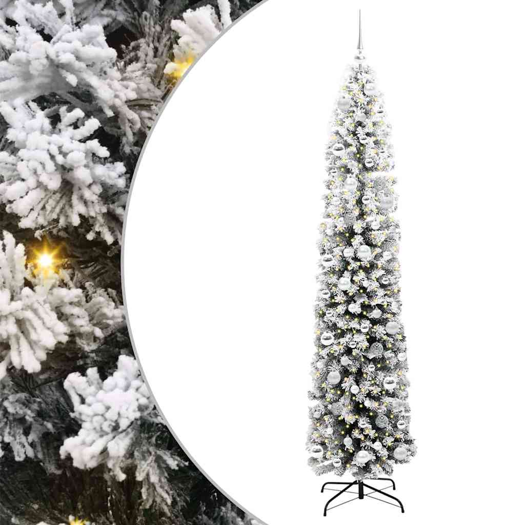 Mű karácsonyfa 300 LED-del Zöld 210 cm PVC, acél és műanyag