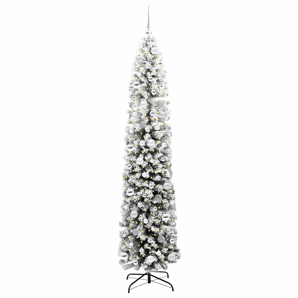 Mű karácsonyfa 300 LED-del Zöld 210 cm PVC, acél és műanyag