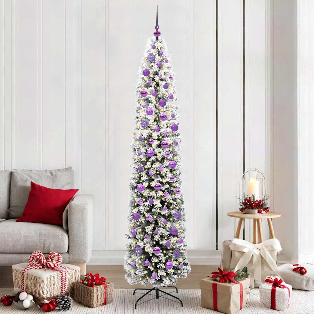 Mű karácsonyfa 300 LED-del Zöld 210 cm PVC, acél és műanyag