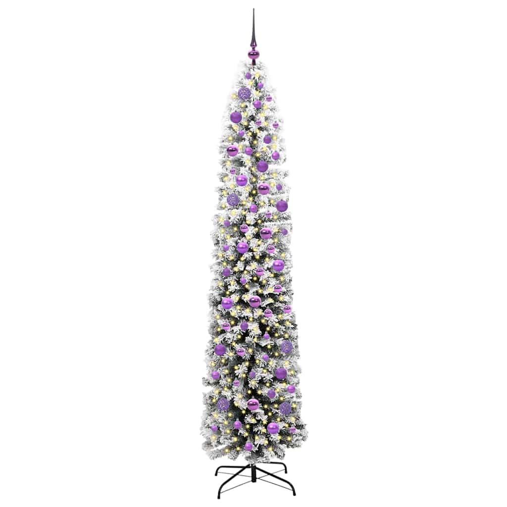 Mű karácsonyfa 300 LED-del Zöld 210 cm PVC, acél és műanyag
