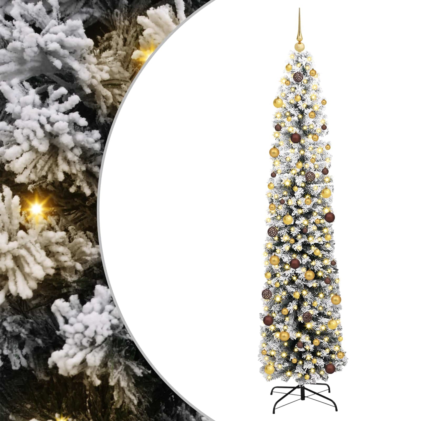 Mű karácsonyfa 300 LED-del Zöld 240 cm PVC, acél és műanyag