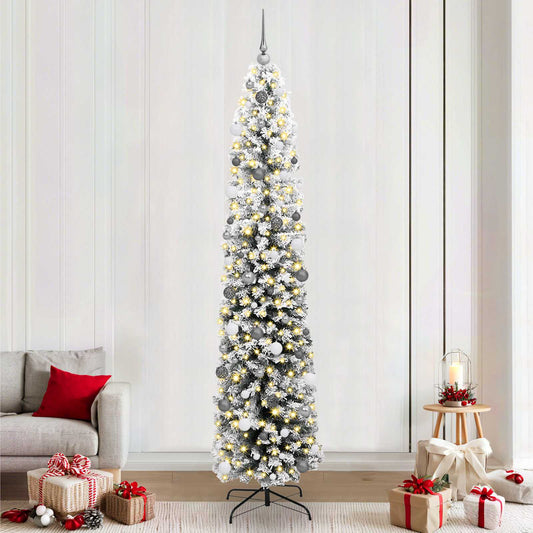 Mű karácsonyfa 300 LED-del Zöld 240 cm PVC, acél és műanyag