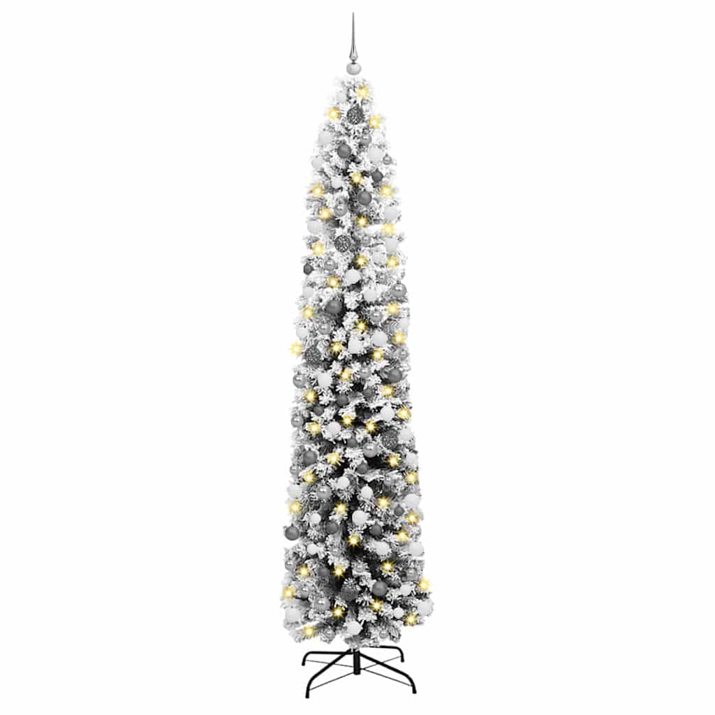Mű karácsonyfa 300 LED-del Zöld 240 cm PVC, acél és műanyag