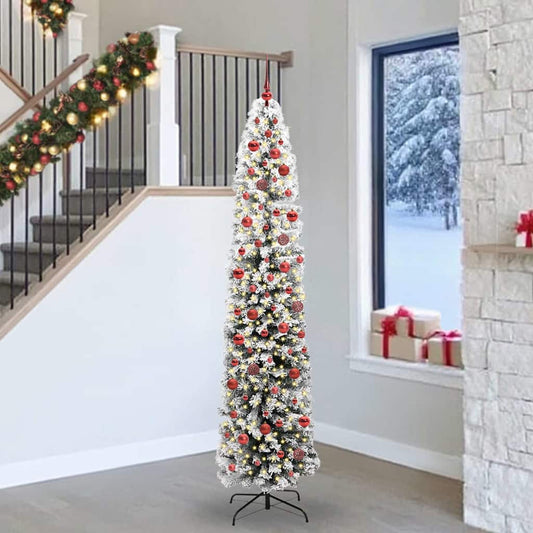 Mű karácsonyfa 300 LED-del Zöld 240 cm PVC, acél és műanyag