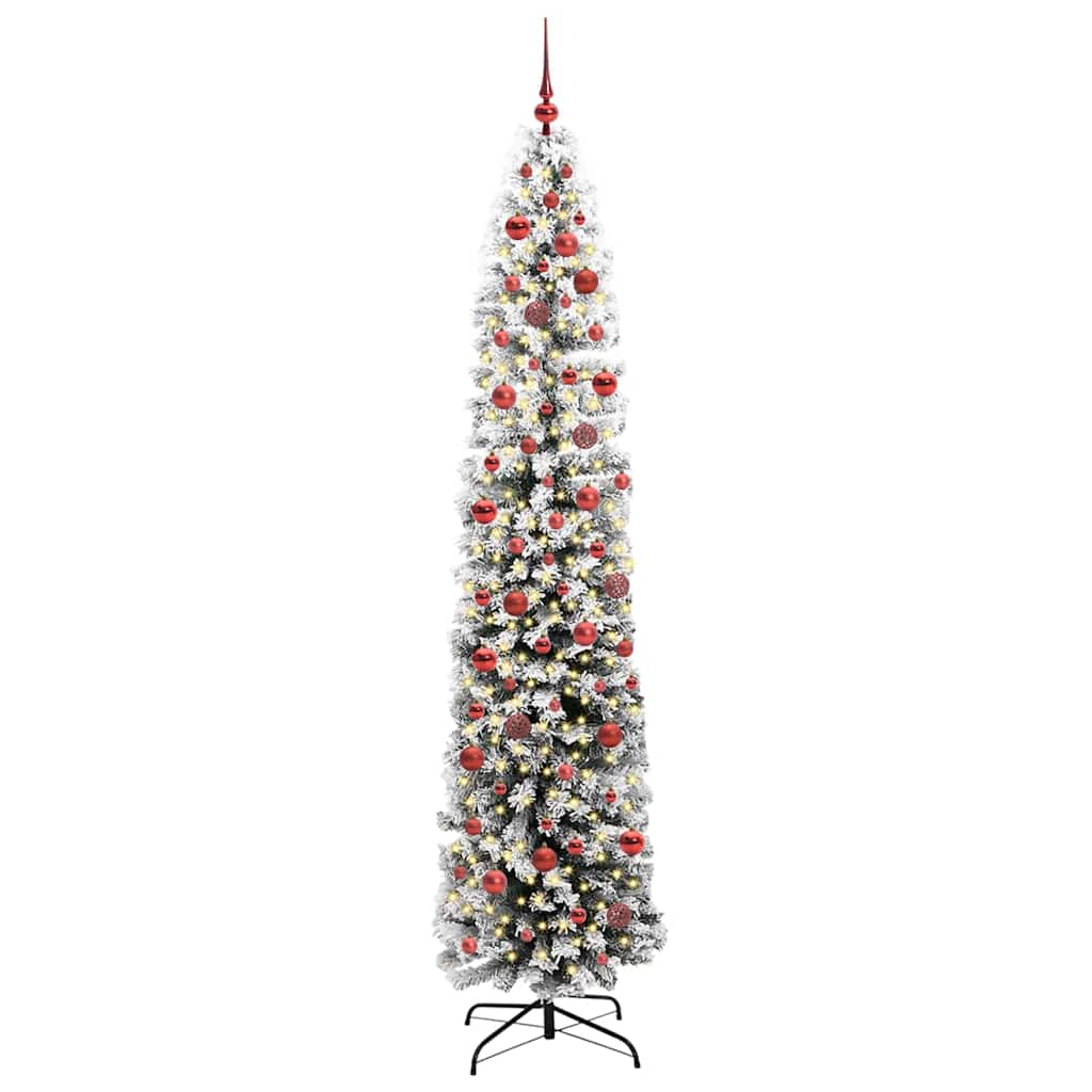 Mű karácsonyfa 300 LED-del Zöld 240 cm PVC, acél és műanyag