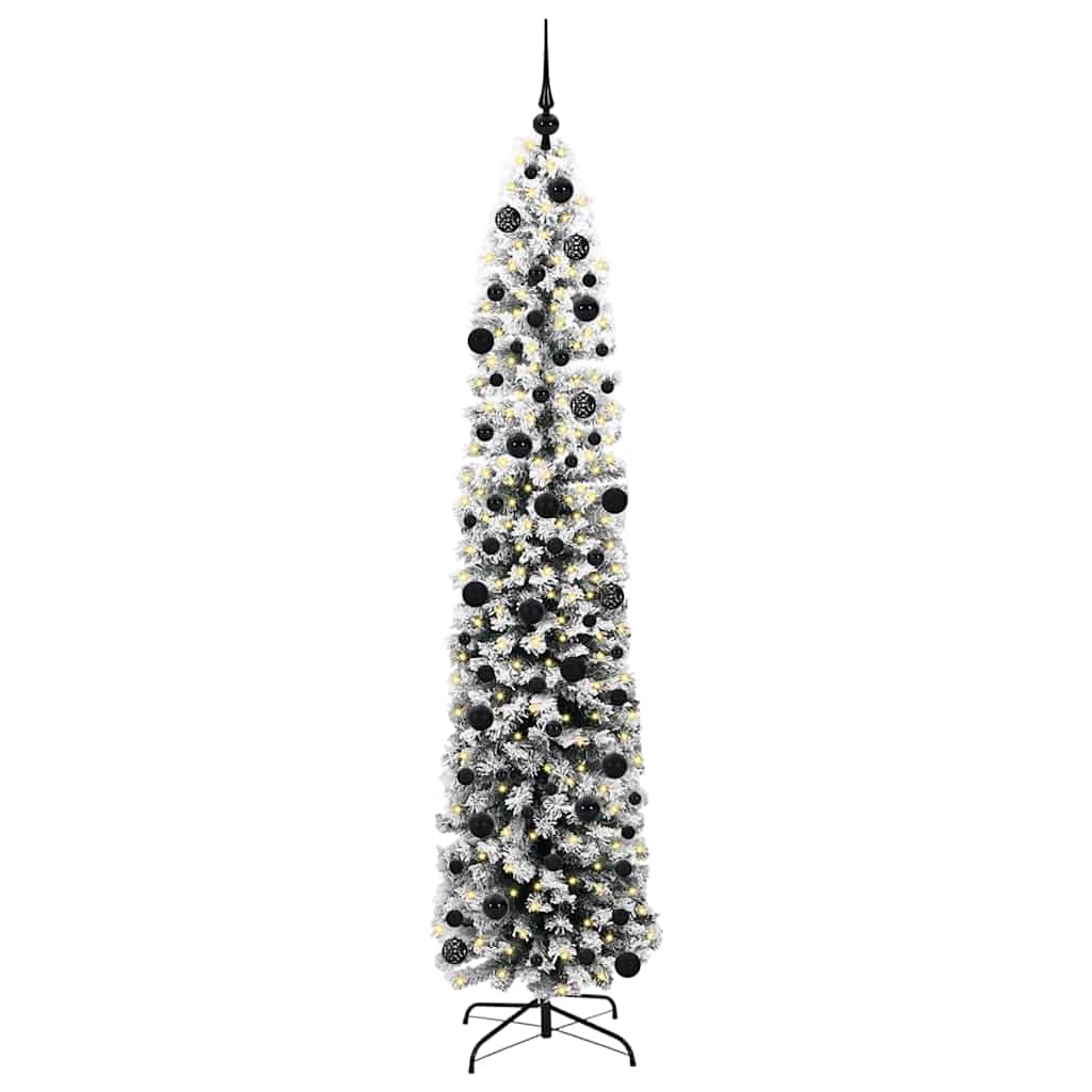 Mű karácsonyfa 300 LED-del Zöld 240 cm PVC, acél és műanyag