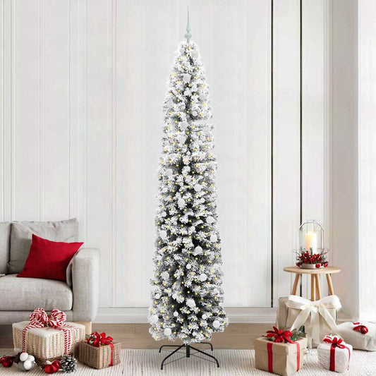 Mű karácsonyfa 300 LED-del Zöld 240 cm PVC, acél és műanyag