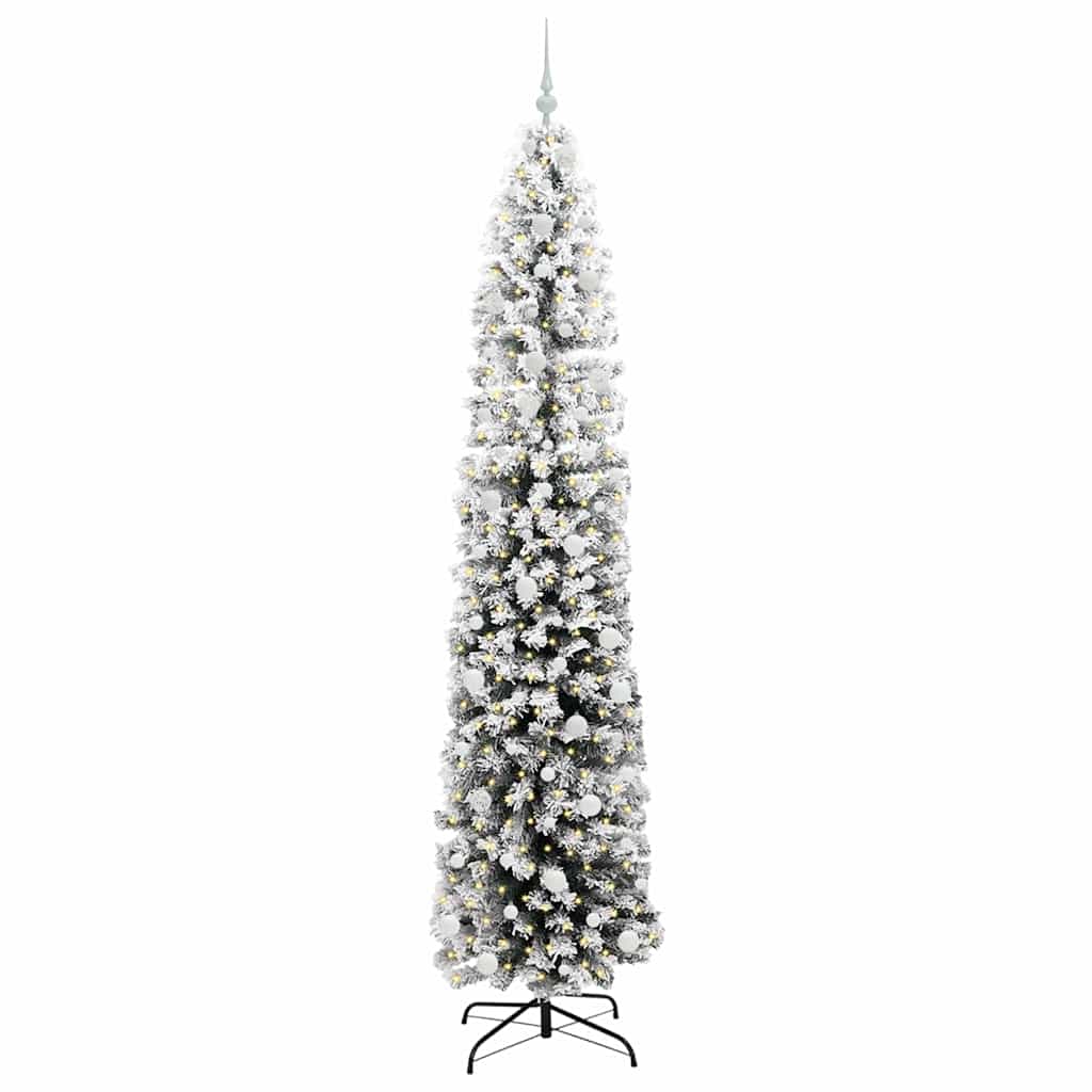 Mű karácsonyfa 300 LED-del Zöld 240 cm PVC, acél és műanyag
