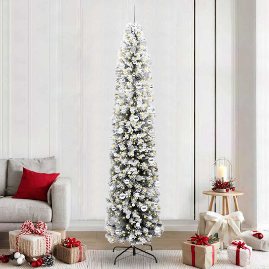 Mű karácsonyfa 300 LED-del Zöld 240 cm PVC, acél és műanyag