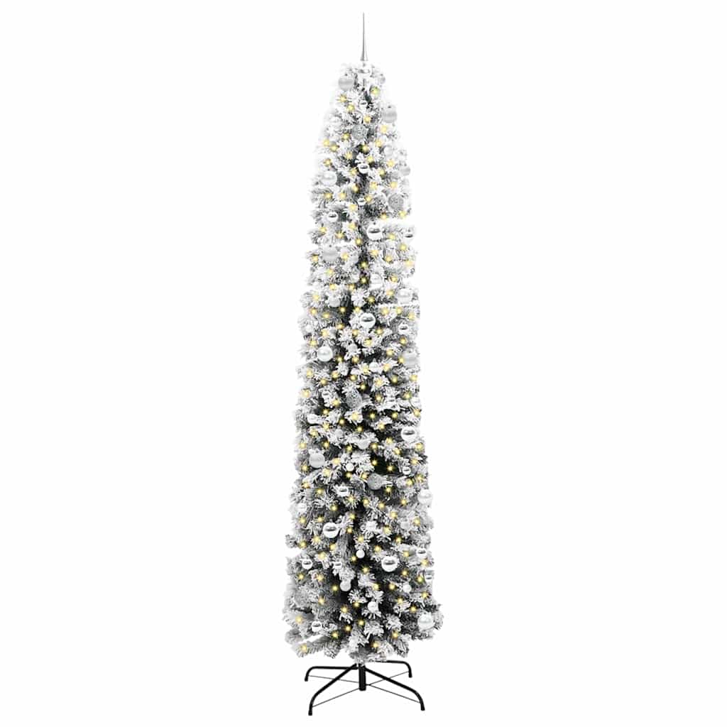 Mű karácsonyfa 300 LED-del Zöld 240 cm PVC, acél és műanyag