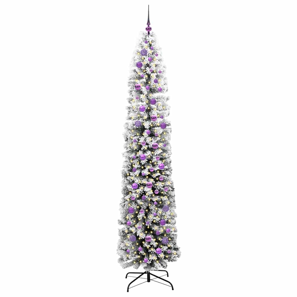 Mű karácsonyfa 300 LED-del Zöld 240 cm PVC, acél és műanyag