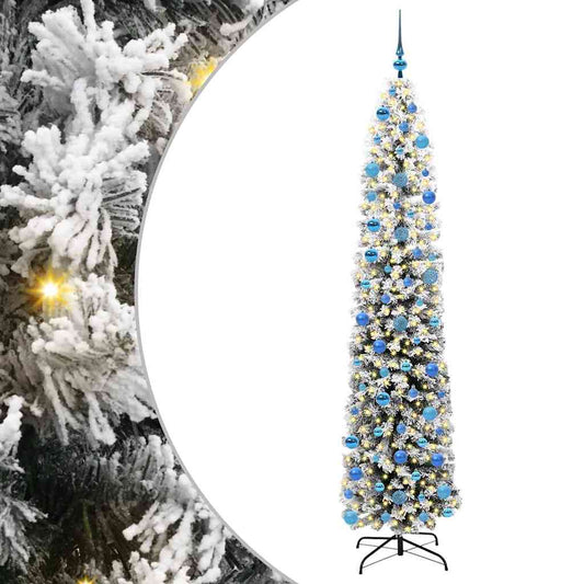 Mű karácsonyfa 300 LED-del Zöld 240 cm PVC, acél és műanyag