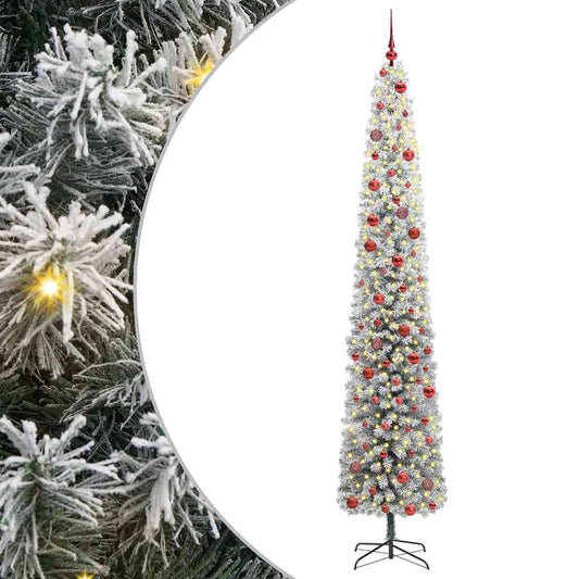 Mű karácsonyfa 300 LED-del Zöld 270 cm PVC, acél és műanyag