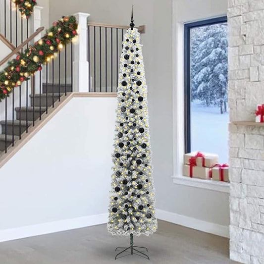 Mű karácsonyfa 300 LED-del Zöld 270 cm PVC, acél és műanyag