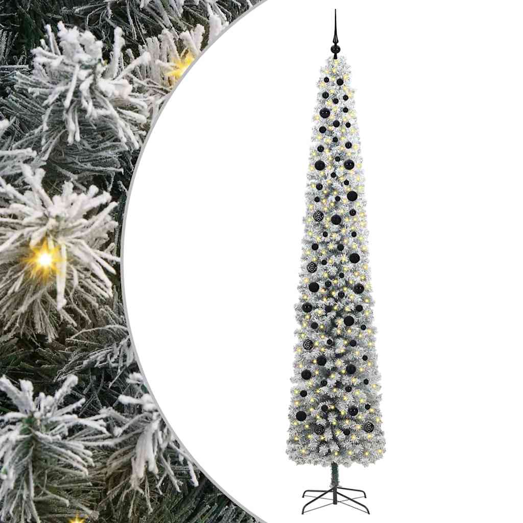 Mű karácsonyfa 300 LED-del Zöld 270 cm PVC, acél és műanyag