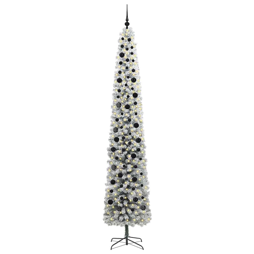 Mű karácsonyfa 300 LED-del Zöld 270 cm PVC, acél és műanyag