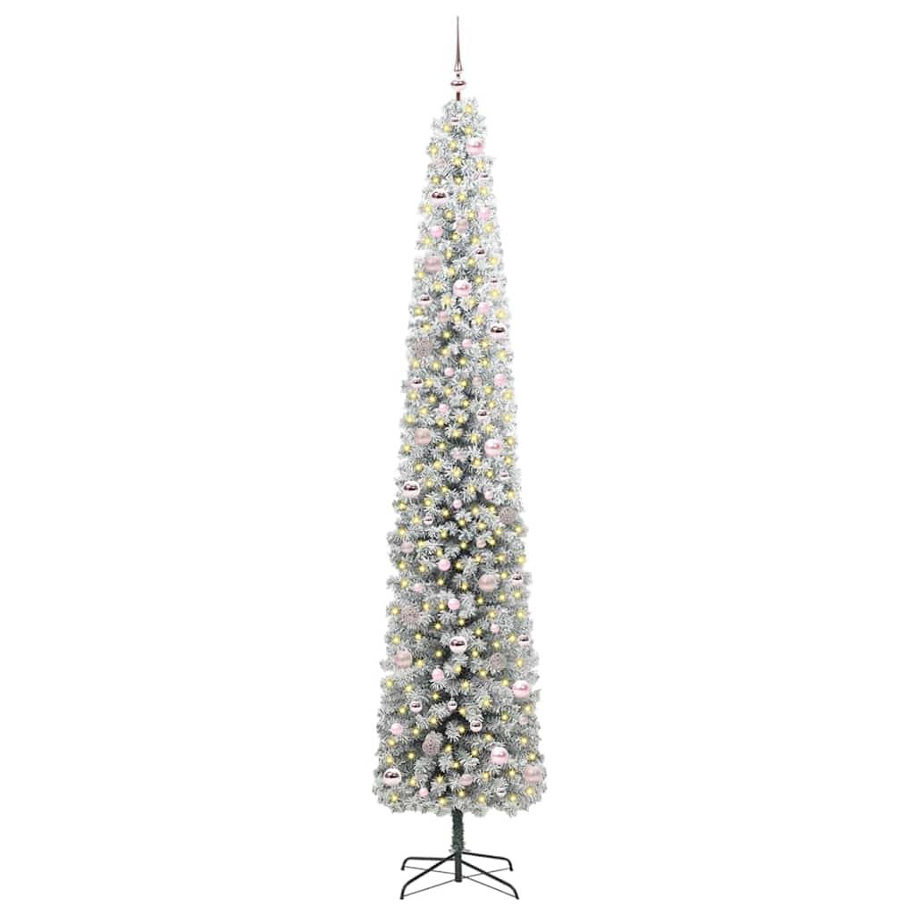 Mű karácsonyfa 300 LED-del Zöld 270 cm PVC, acél és műanyag