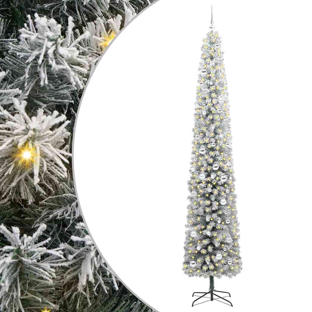 Mű karácsonyfa 300 LED-del Zöld 270 cm PVC, acél és műanyag
