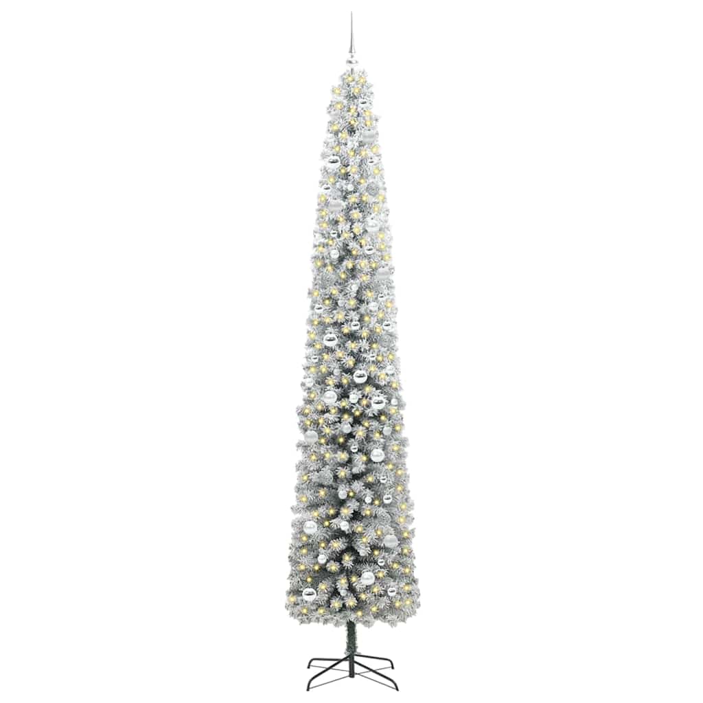 Mű karácsonyfa 300 LED-del Zöld 270 cm PVC, acél és műanyag