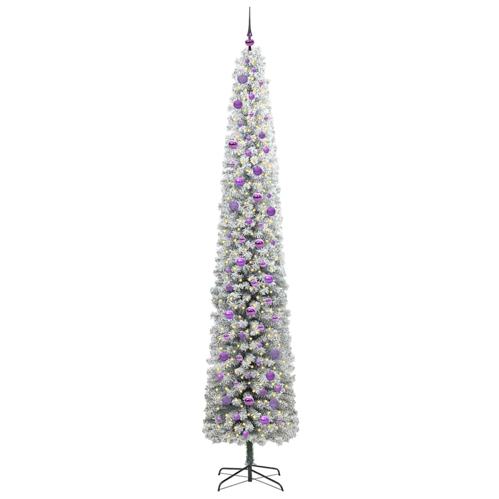 Mű karácsonyfa 300 LED-del Zöld 270 cm PVC, acél és műanyag