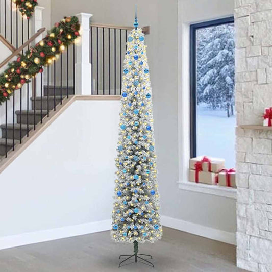Mű karácsonyfa 300 LED-del Zöld 270 cm PVC, acél és műanyag