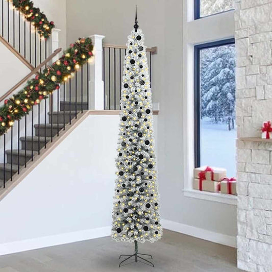 Mű karácsonyfa 300 LED-del Zöld 300 cm PVC, acél és műanyag