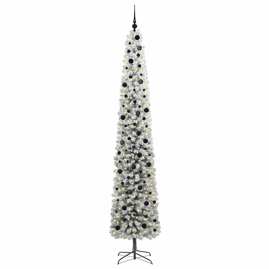 Mű karácsonyfa 300 LED-del Zöld 300 cm PVC, acél és műanyag