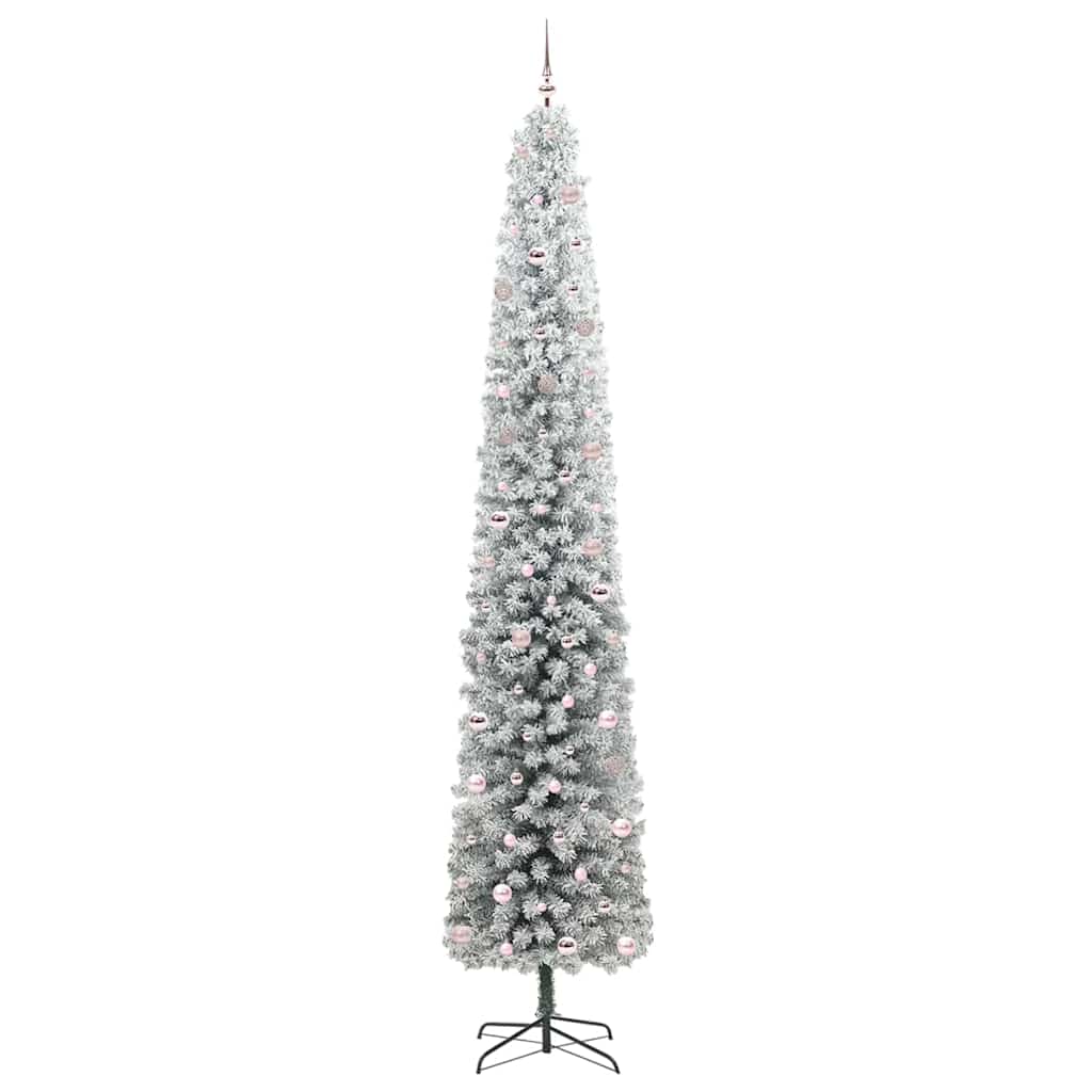 Mű karácsonyfa 300 LED-del Zöld 300 cm PVC, acél és műanyag